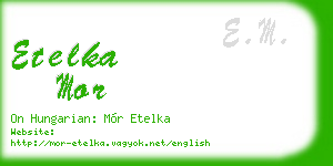 etelka mor business card